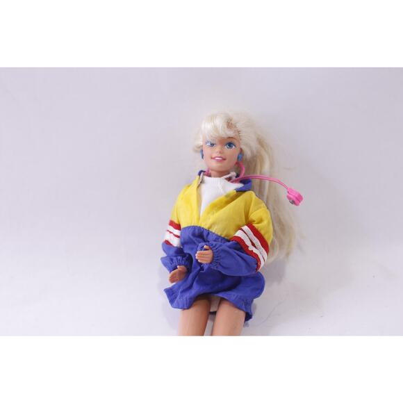 Lifeguard Barbie Doll, Dressed, Yellow-Blue Jacket, FLAW - Picture 1 of 3